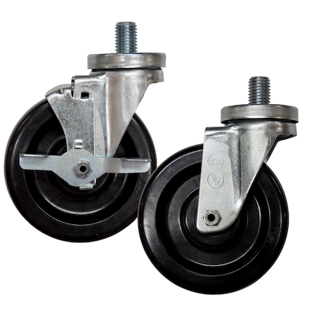 Bk Resources 5 in Stem Caster Set 5SBR-9ST-PH-4